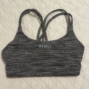 Plus Heather Sports Bra - Nobull. Greyish brown